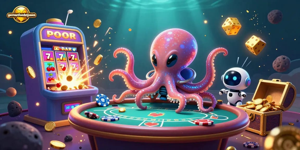 Engage with exciting games at germanfoodatjosies while playing with alien-themed poker elements.