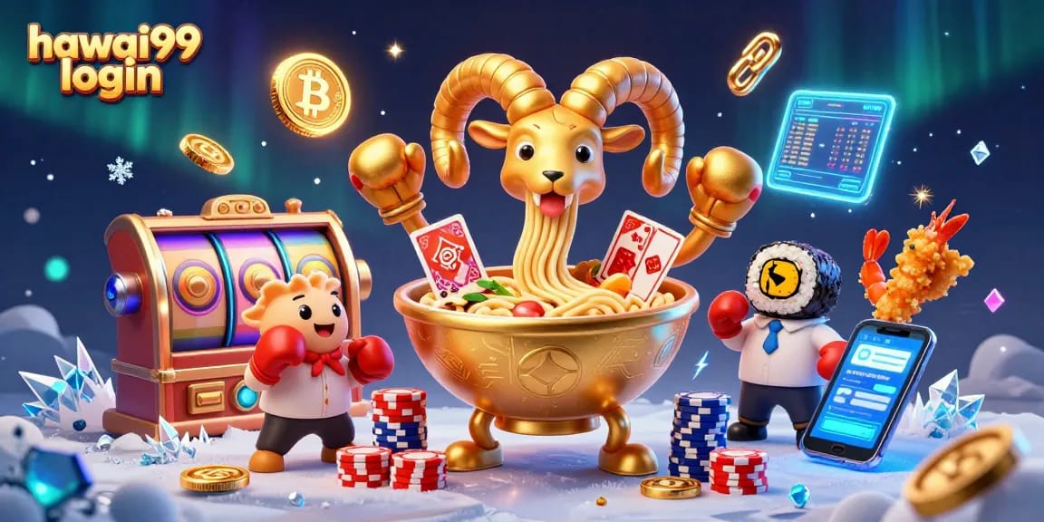 Experience exciting game sessions with HAWAI99 login, featuring vibrant characters and dynamic casino elements.