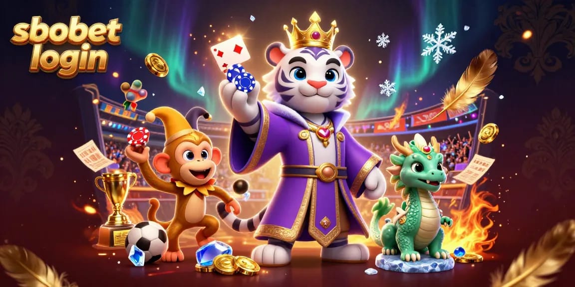 Engage in sbobet login with a dynamic scene featuring vibrant sports betting elements.