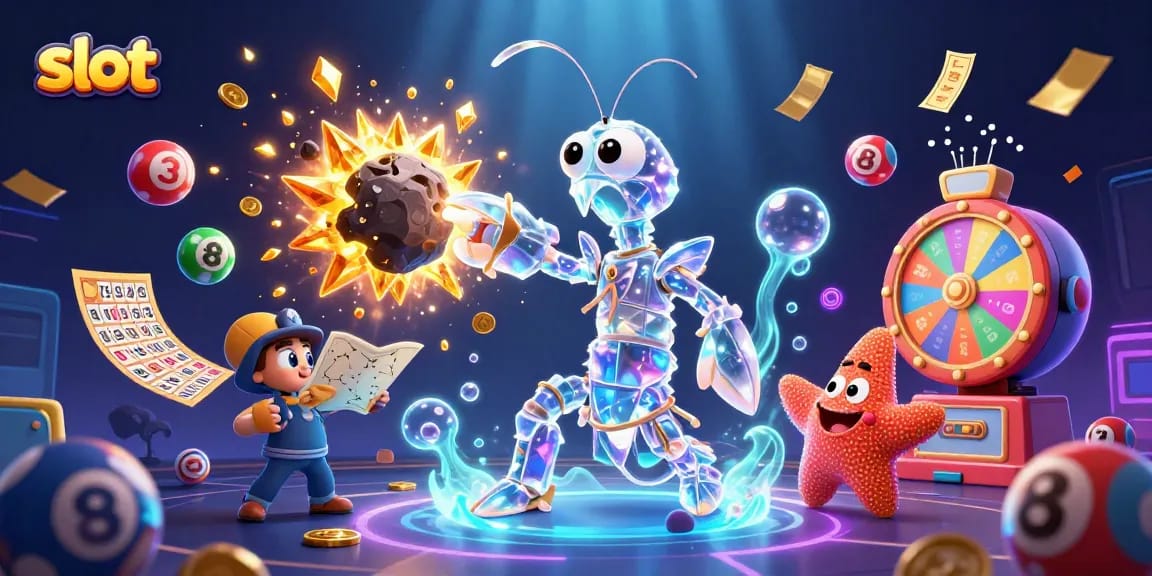 Engage with slot gaming excitement as a galactic samurai explodes asteroids into golden gems and coins.