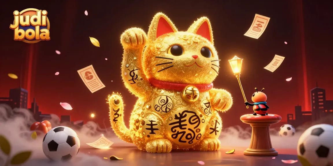 Experience the thrill of judi bola with vibrant gaming illustrations and dynamic casino elements.