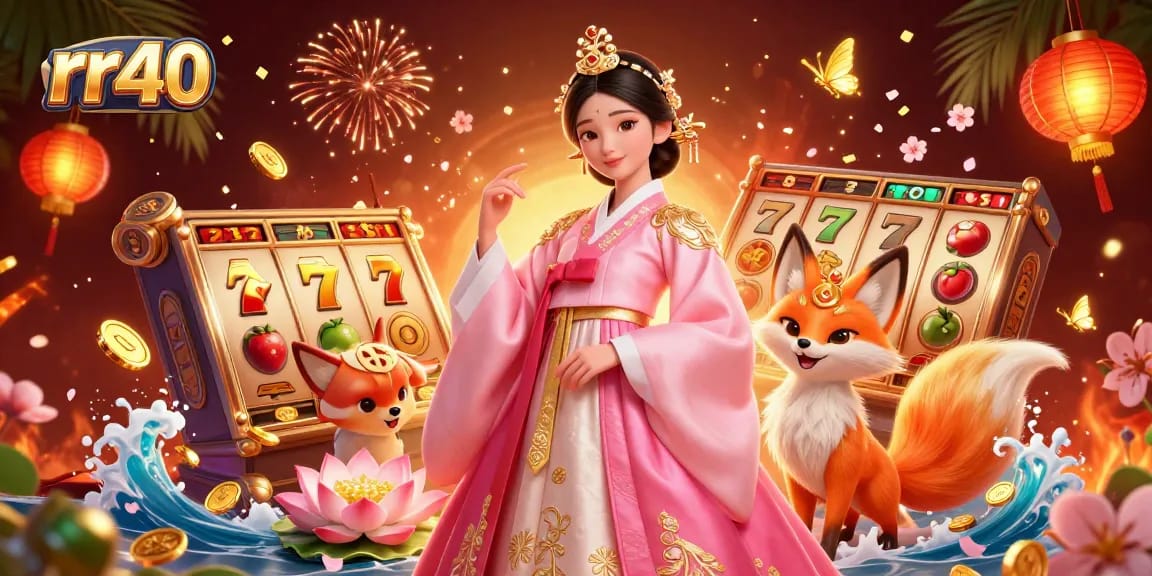Experience winning moments at rr40 with vibrant slot games, glowing symbols, and a festive casino atmosphere.