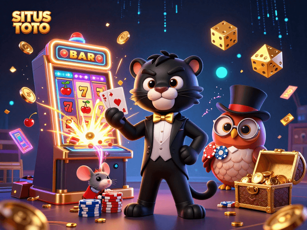 SITUS TOTO menghadirkan momen menegangkan saat panther mendistribusikan kartu di kasino yang megah