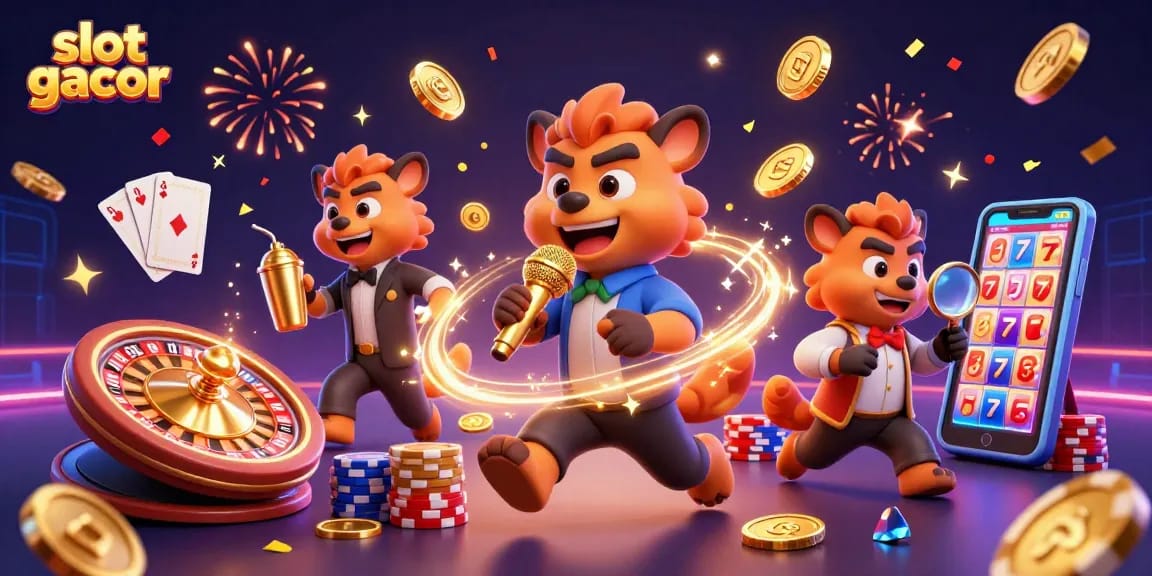 Slot gacor memberikan pengalaman menghibur di kasino dengan hyena lucu dan elemen permainan yang memukau.