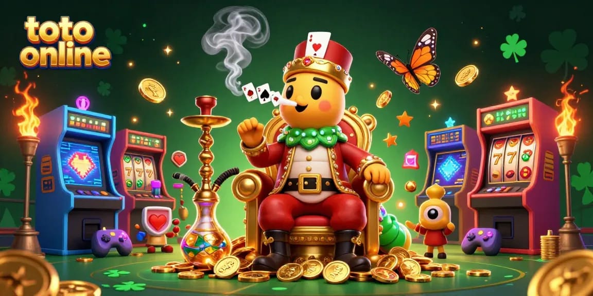 Temukan pengalaman toto online yang menarik dengan ilustrasi 3D penuh warna dan detail gemerlap.