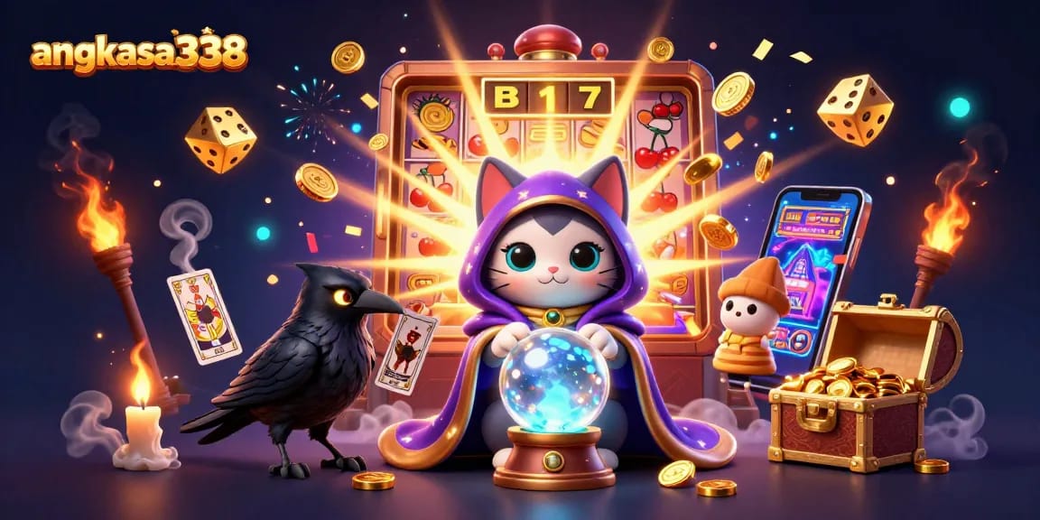 Experience the thrill with angkasa338 as mystical characters come alive in a vibrant casino atmosphere.