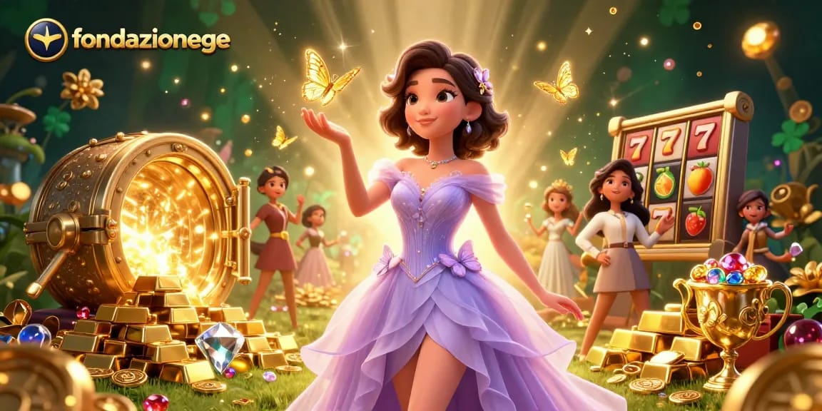 Betting on winning strategies with fondazionege illustrating a vibrant online casino scene filled with glamour.