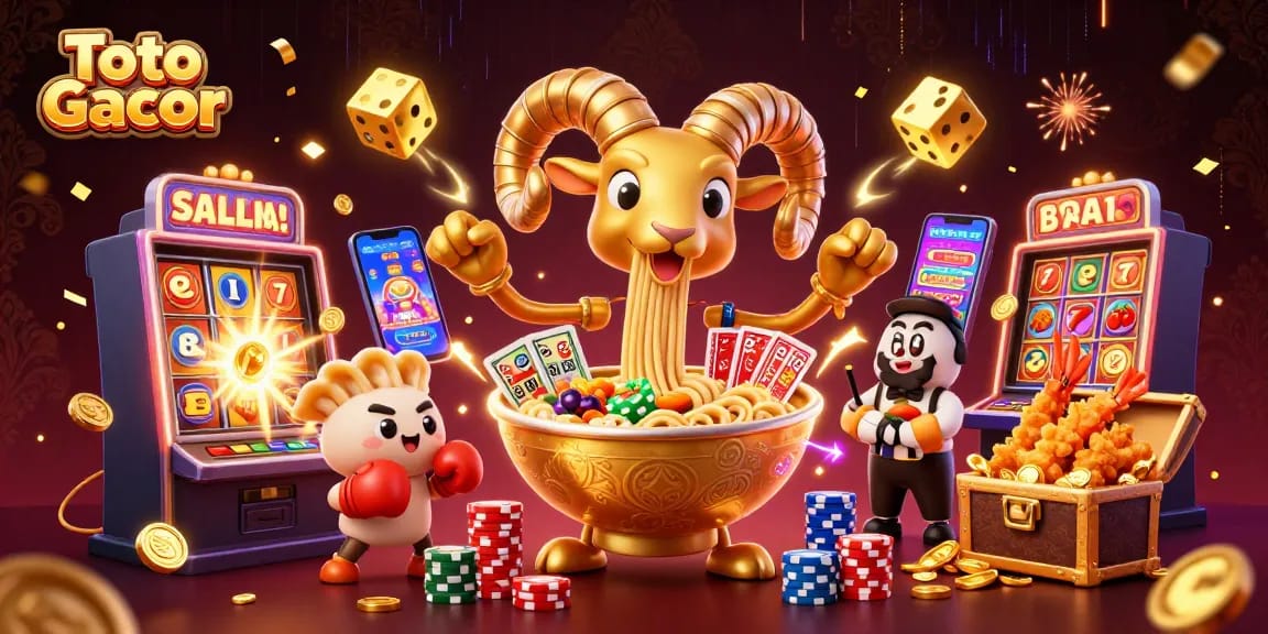 Toto Gacor menarik perhatian dengan karakter unik bertema kasino dalam ilustrasi 3D yang penuh warna
