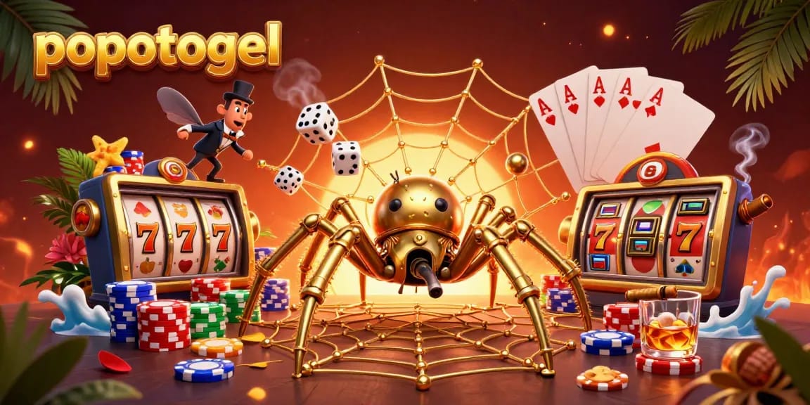 Experience popotogel's rich gaming features amidst a dynamic steampunk casino atmosphere.