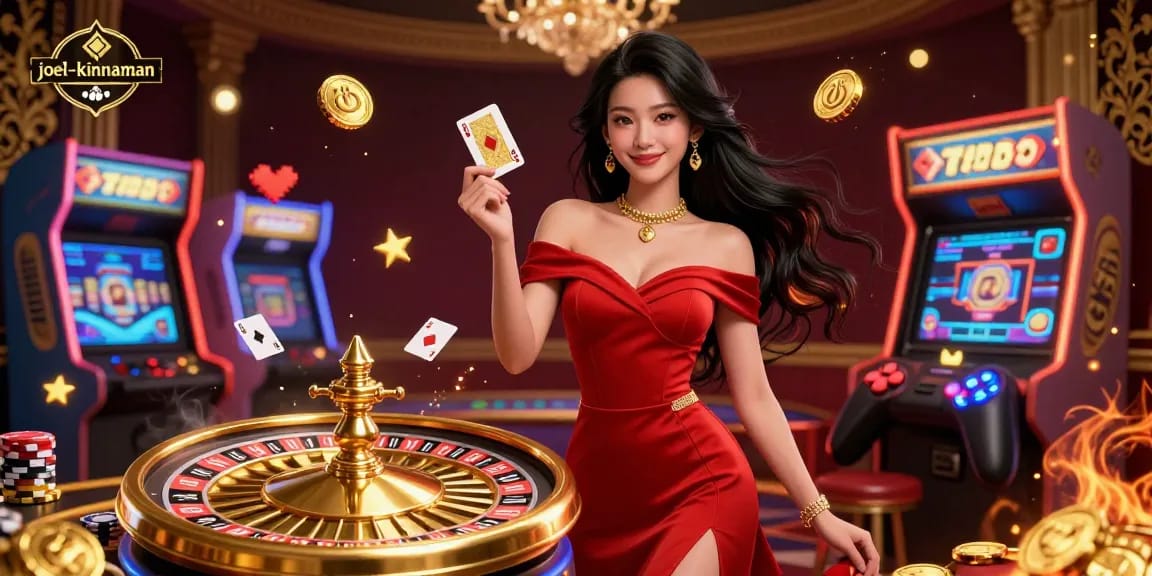 Experience the thrill of gaming at joel-kinnaman's online casino with a vibrant roulette scene.