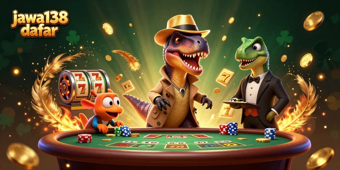 Experience thrilling action with jawa138 daftar at the blackjack table featuring a cunning velociraptor