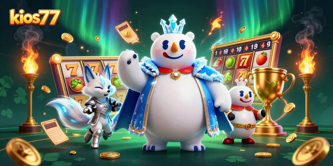 Experience thrilling wins at kios77 with vibrant fruit symbols, jackpots, and a dynamic casino scene.