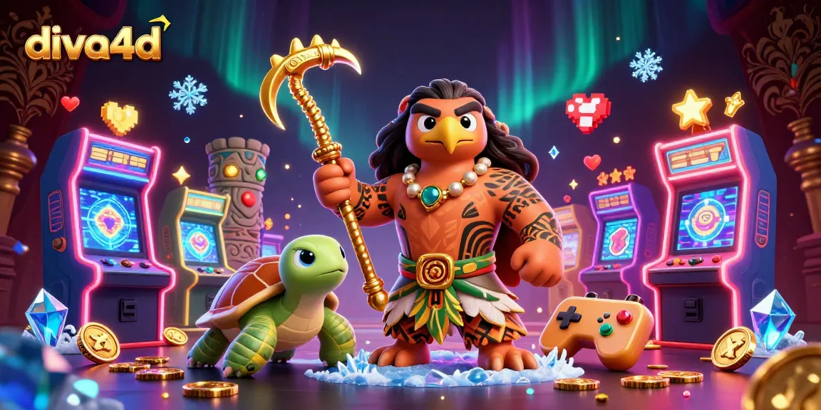 Bermain di diva4d dengan demigod hawk dan turtle lucu dalam latar belakang penuh warna dan elemen kasino.