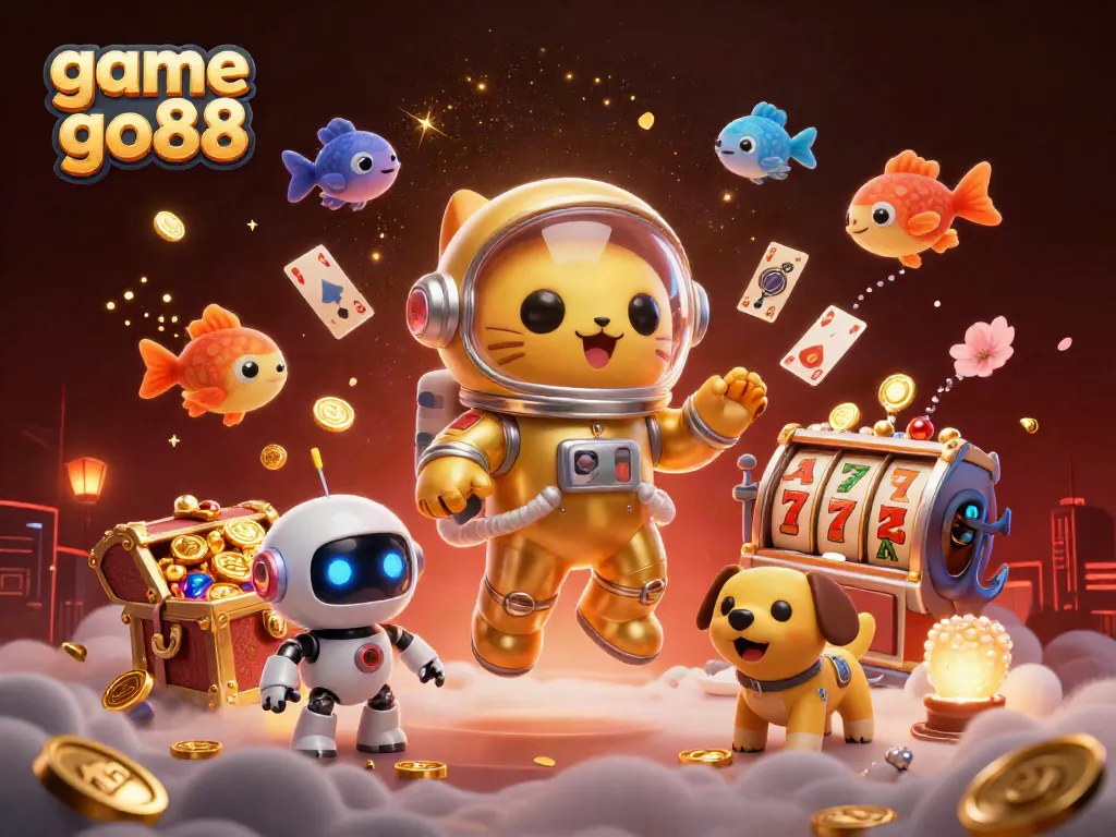 Engage with game go88 in an exciting scene featuring colorful characters and dynamic casino elements.