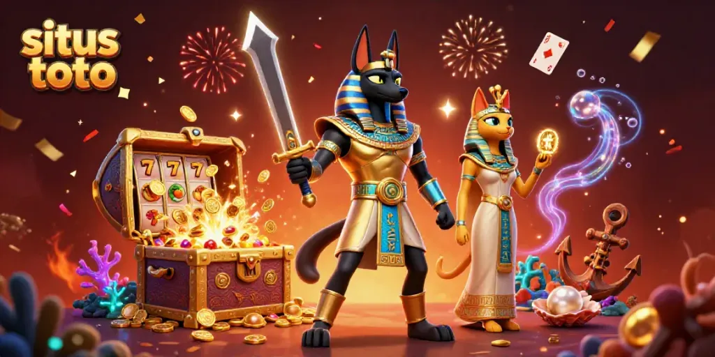 Menangkan permainan di situs toto dengan karakter Anubis dan Bastet yang menarik.