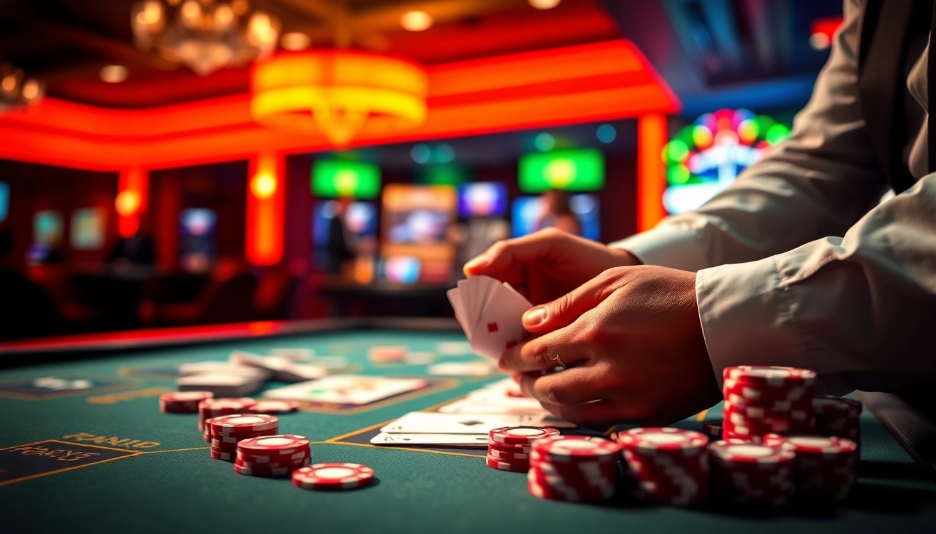 Permainan poker menarik di Nemo69 dengan dealer yang mahir dan suasana kasino yang hidup.
