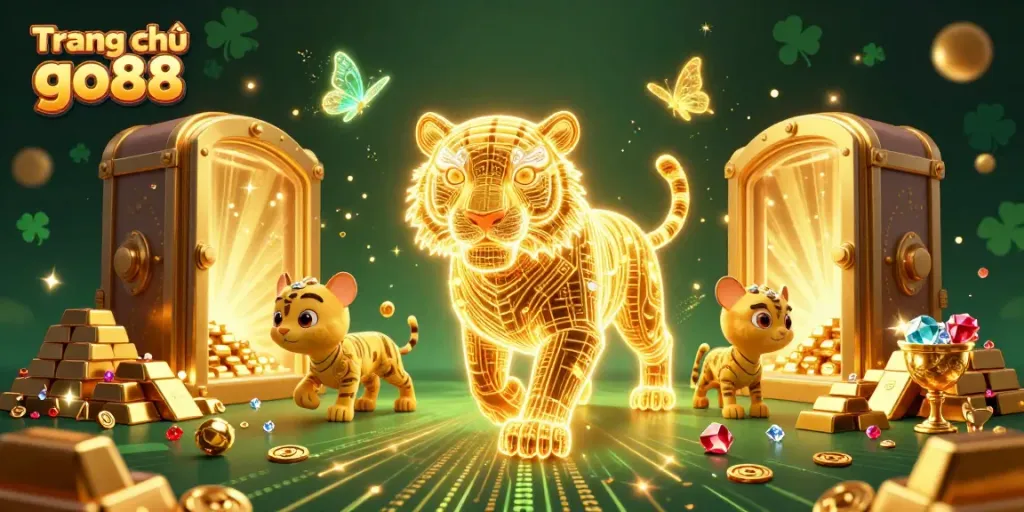 Win big on Trang chủ go88 with dynamic games illustrated by a neon-lit casino scene.