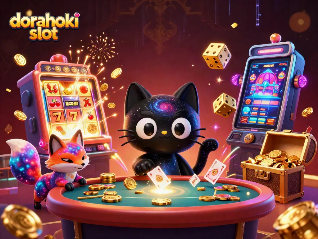 Putar slot dorahoki dengan cat hitam bercahaya dan teman rubah nebula, mendatangkan kemenangan!