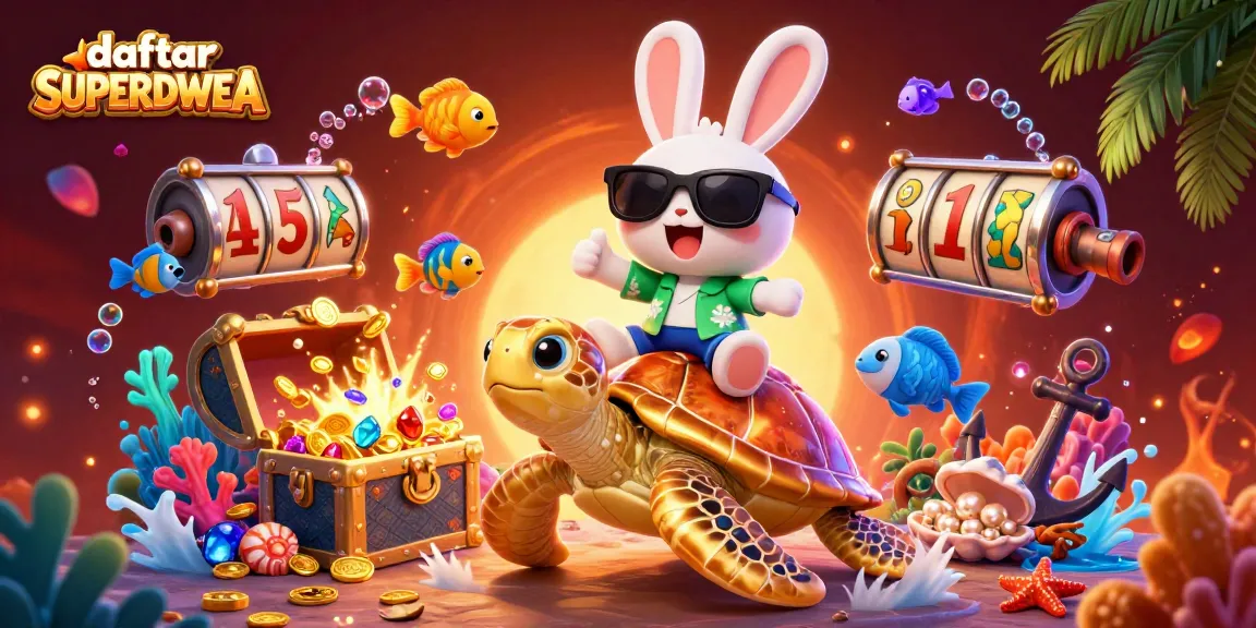 Engage in vibrant gaming with daftar SUPERDWEA surrounded by animated casino adventure.