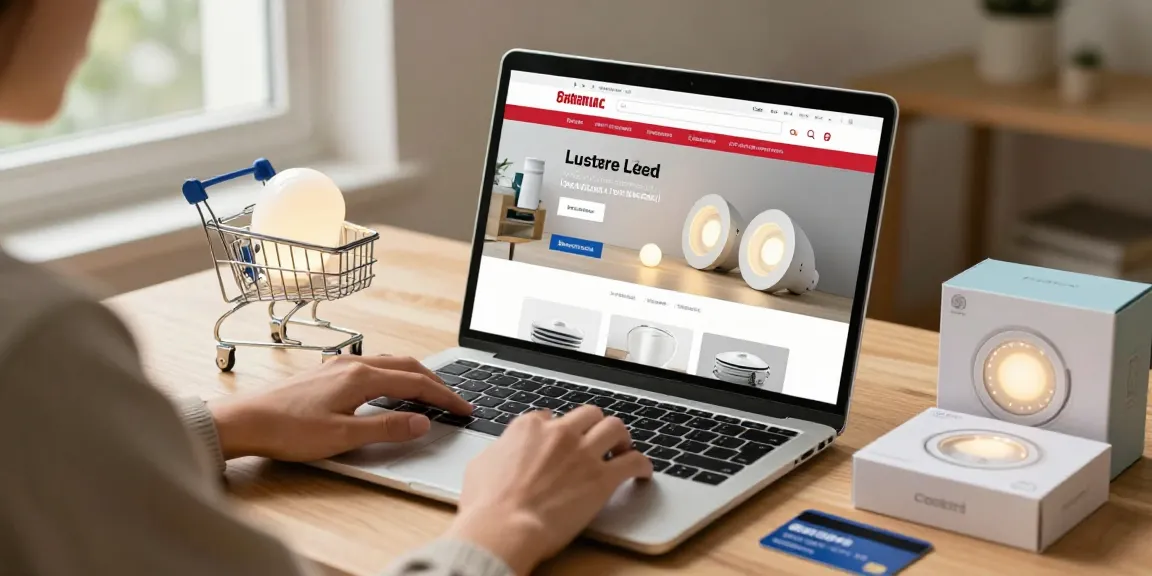 Lustre led products showcased in an engaging online shopping environment with vibrant displays and best deals on an e-commerce platform.