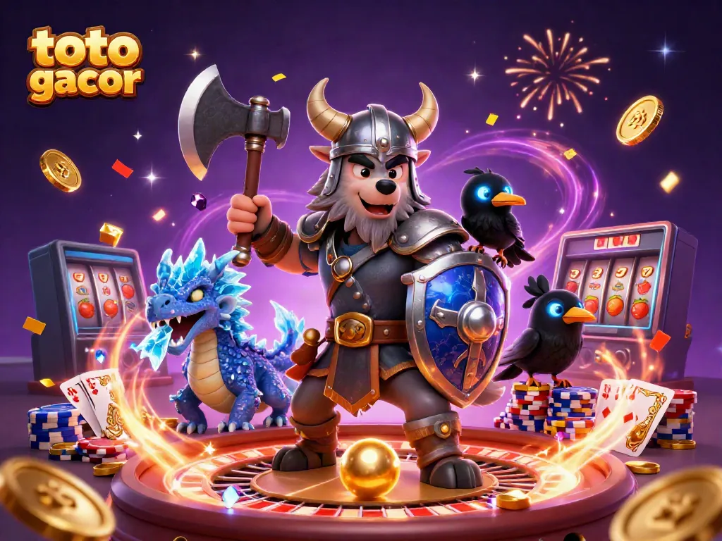 Menggairahkan pengalaman bermain toto slot gacor dengan Viking, naga, dan semua elemen kasino meriah.