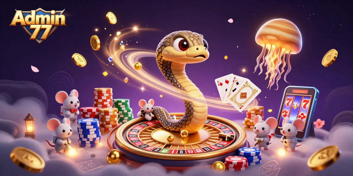 Experience the thrilling world of Admin 77 as astronaut mice bet on a cosmic roulette wheel!