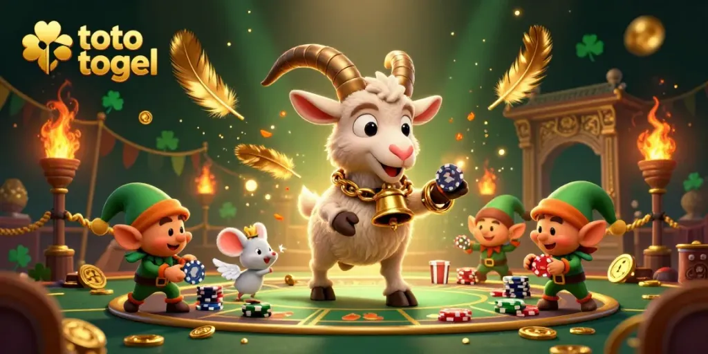 Engage in toto togel with a whimsical holiday-horror casino scene featuring Krampus and enchanting characters.