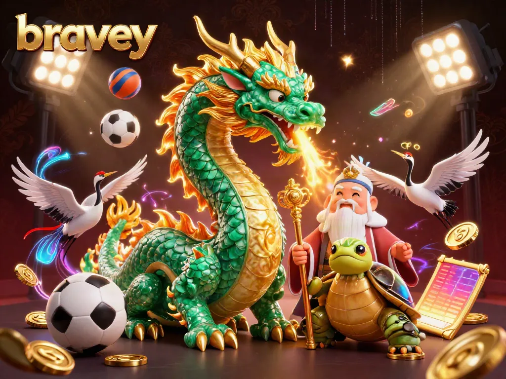Experience thrilling gameplay with bravey as lucky cranes and a jade dragon ignite the casino under a radiant display.