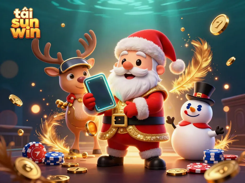 Experience the thrill of gambling with tải sun win as Santa celebrates with colorful slots and festive companions.