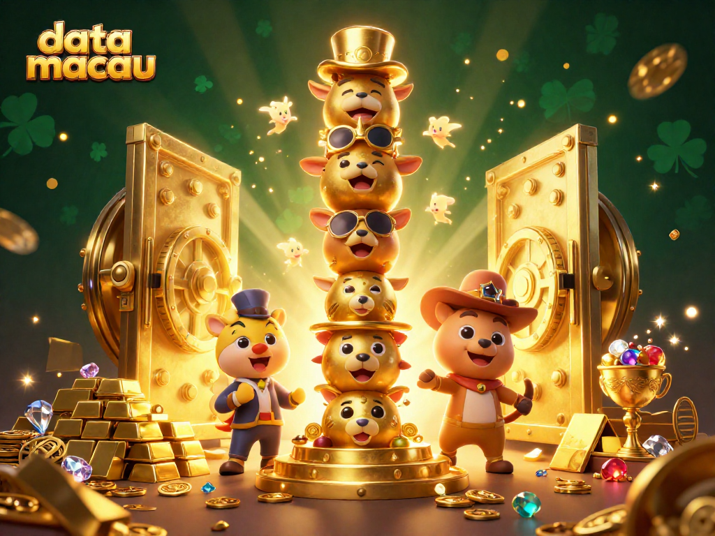 Engage with the vibrant data macau gaming experience in this animated 3D casino illustration.