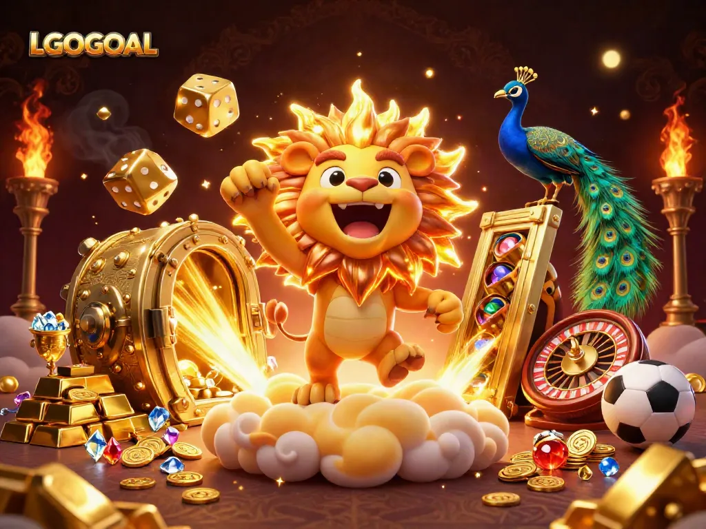 Engage with thrilling gaming adventures at LGOGOAL amidst riches and dynamic scenes.