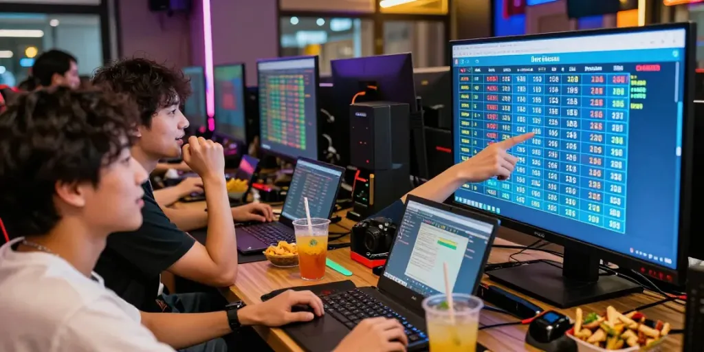 Menikmati momen seru melihat Data Macau di lounge game dengan teman-teman.